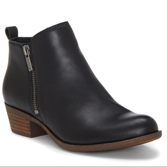 Lucky Brand Shoes - LUCKY Brand Basel Leather Flat Black Bootie